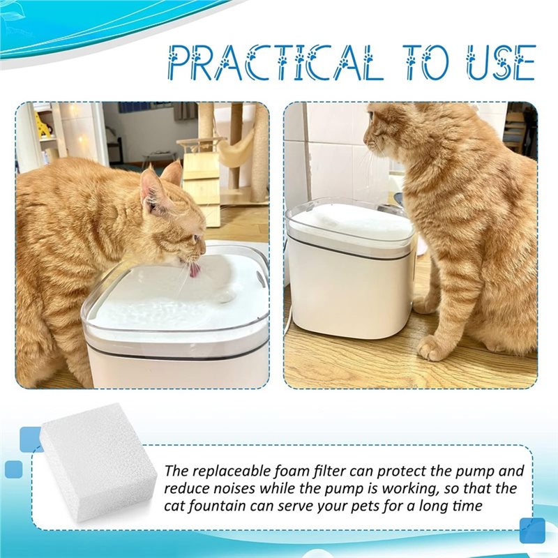 Esponja de pré-filtro (60 peça - Cat Water Fountain Filter avaliação e preço