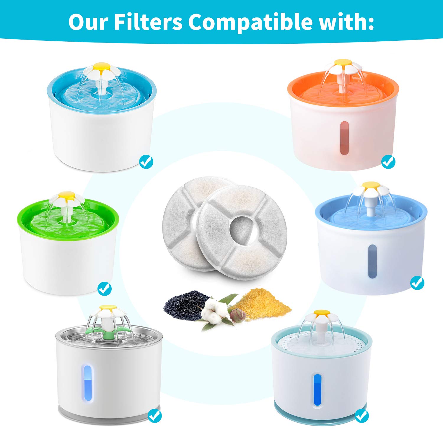 Conjunto de filtros de carbono - Cat Water Fountain Filter avaliação e preço